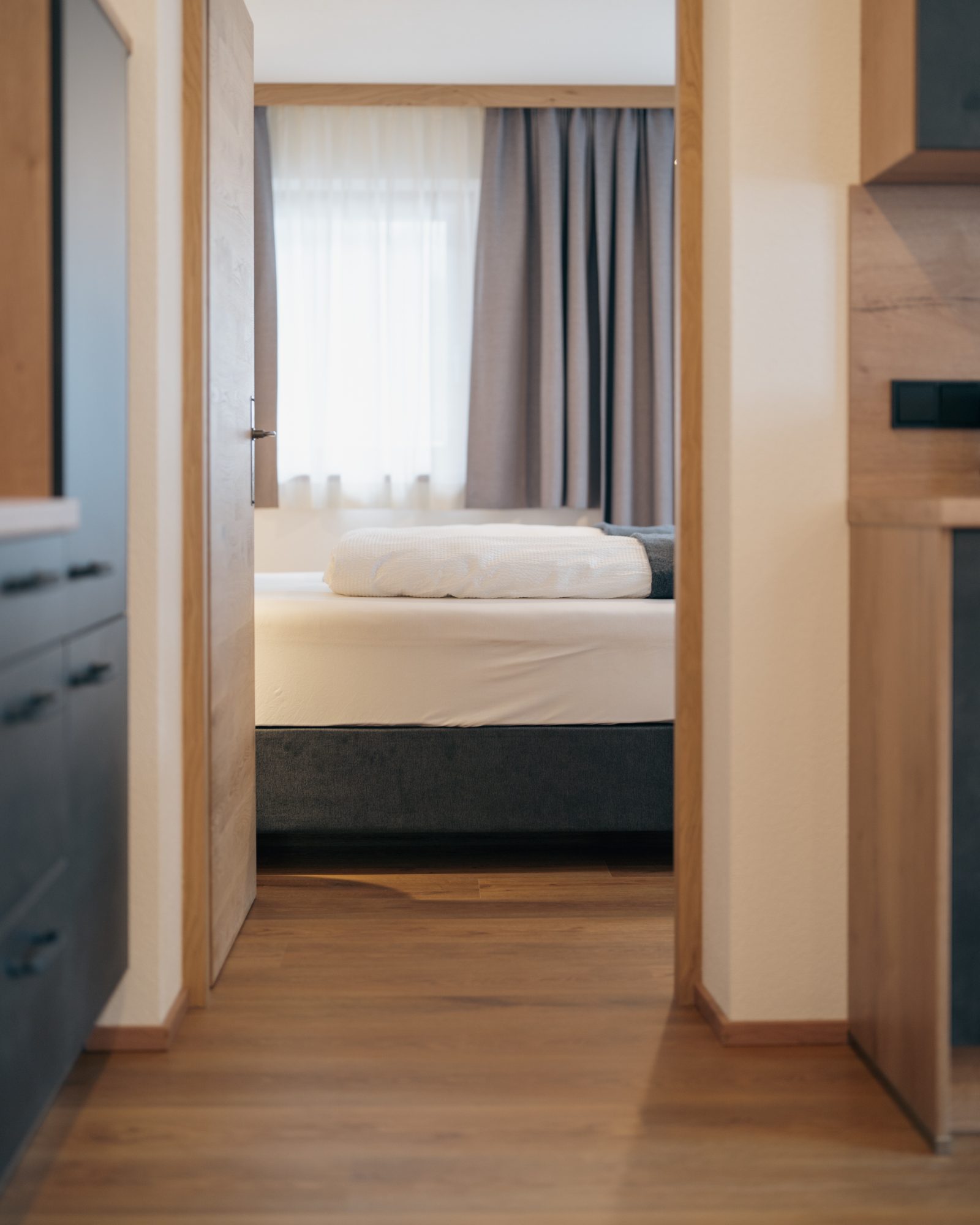 Blick ins Schlafzimmer
